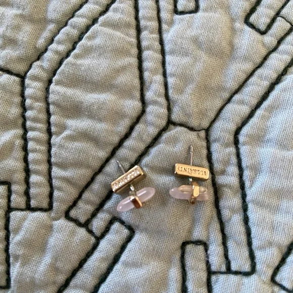 Allsaints Pink Crystal Earrings - Picture 3 of 3